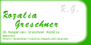 rozalia greschner business card